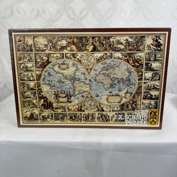 FX Schmid Puzzle ANTIQUE WORLD MAP 1500 pieces - Picture 3 of 9